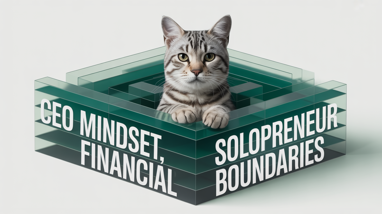 How can solopreneurs use the CEO mindset to set effective financial boundaries?